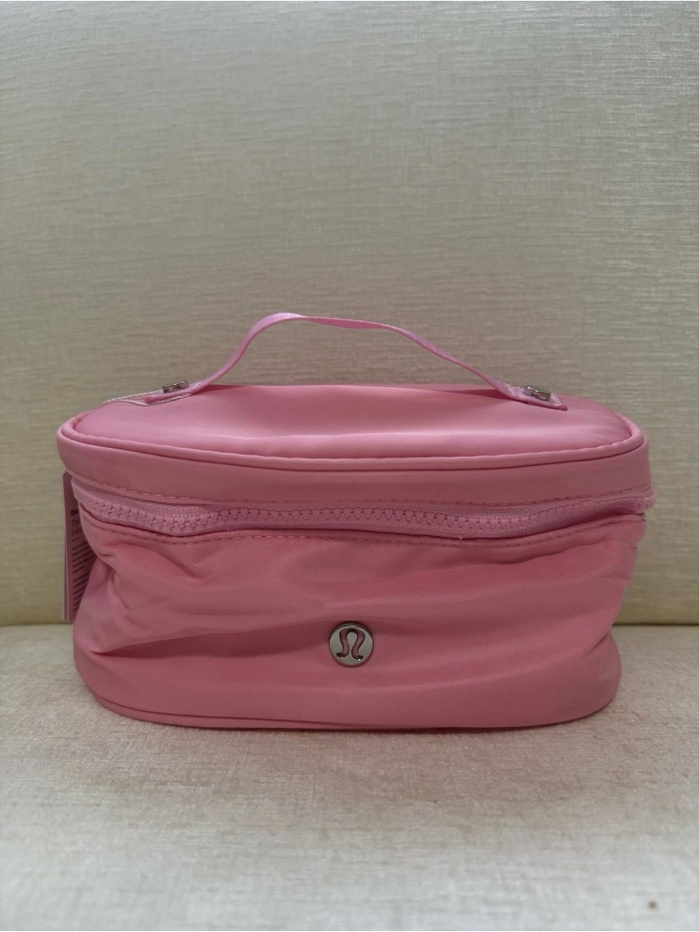 lululemon athletica Pink Travel Cosmetic Organizer with Top Handle